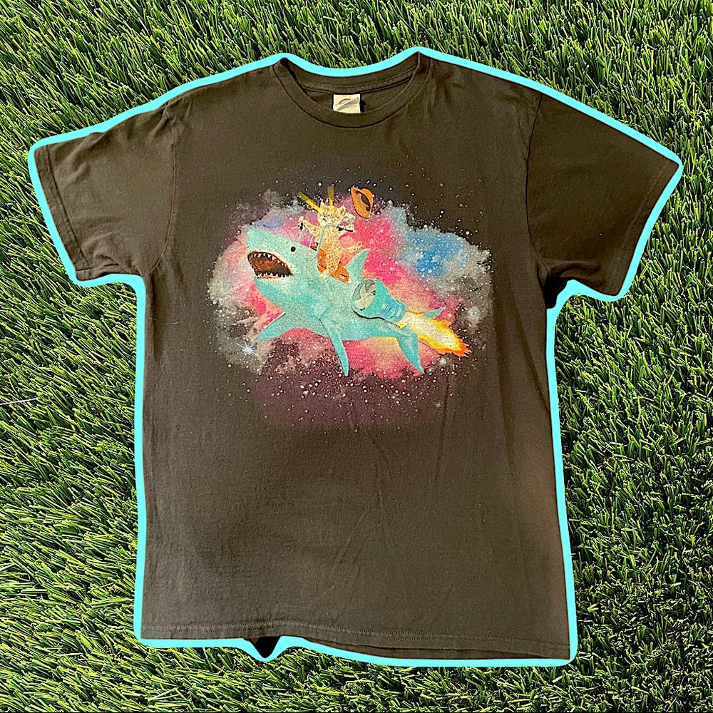 Kitten and a Shark T shirt